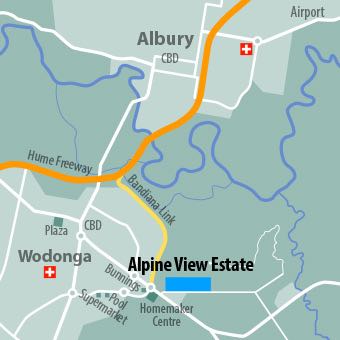 Alpine Views Estate - Wodonga Location map
